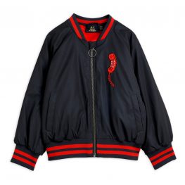 Reflective Baseball Jacket Black