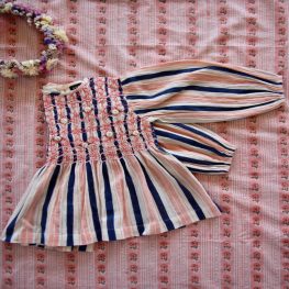 Handsmock Blouse Big Stripe