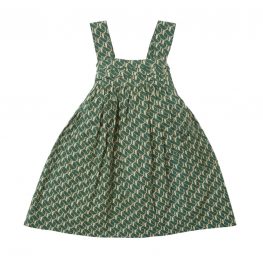 Abelia Dress Emerald Geo Print