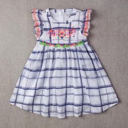 Alexa Dress Blue Plaid