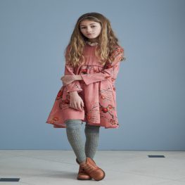 Edmee Dress Orchid Print