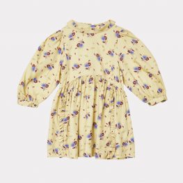Earth Dress Yellow Thistle Print