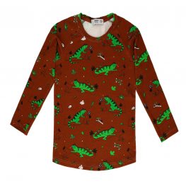 Long Sleeve Tshirt lgnacio the lguana Brown