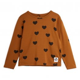 Basic Hearts LS Tee Brown