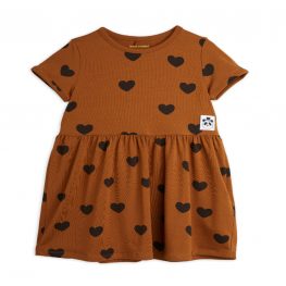 Basic Hearts SS Dress Brown
