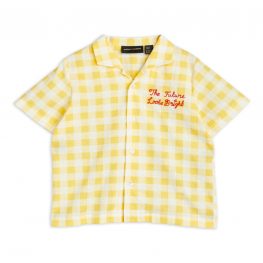 Gingham Check Woven SS Shirt Yellow