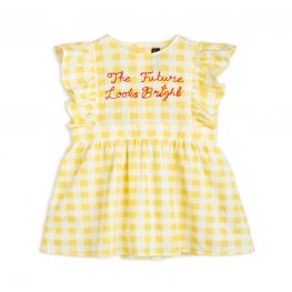 Gingham Check Woven Dress Yellow