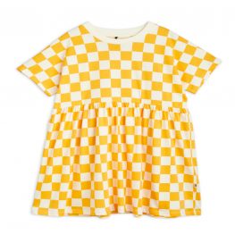 Chess Check Aop SS Dress Orange