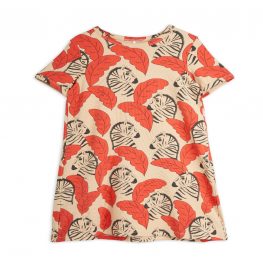 Zebra Aop SS Dress Red