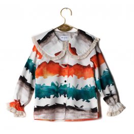 Noa Blouse - Watercolour Stripes