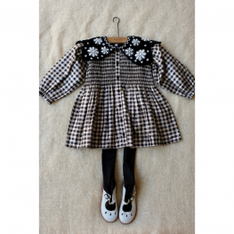 Tunique Vichy Lurex / Black Velvet Collar