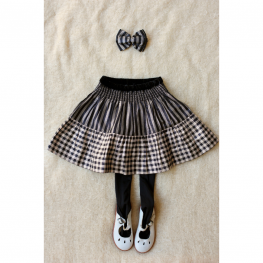 Skirt with Hair Clip Stripes Lurex Body