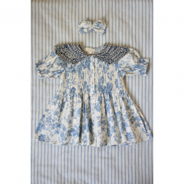 Tunique and Hair Clip Blue Tapestry