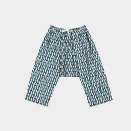 Linum Baby Trouser Blue Geo Print
