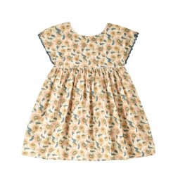 Tapalpa Dress Cream Flowers